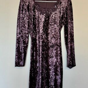 Elegant Black Velvet Dress